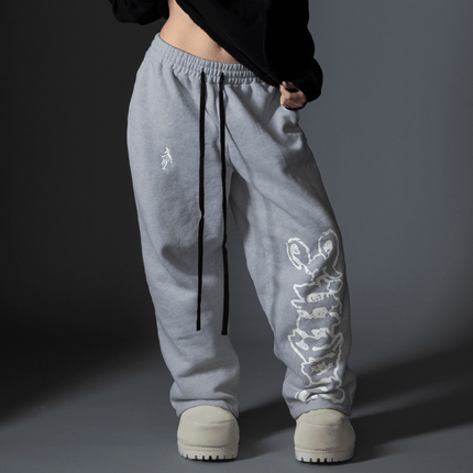 Mega Logo Sweatpants - Gray - FIFTYONEBRAND
